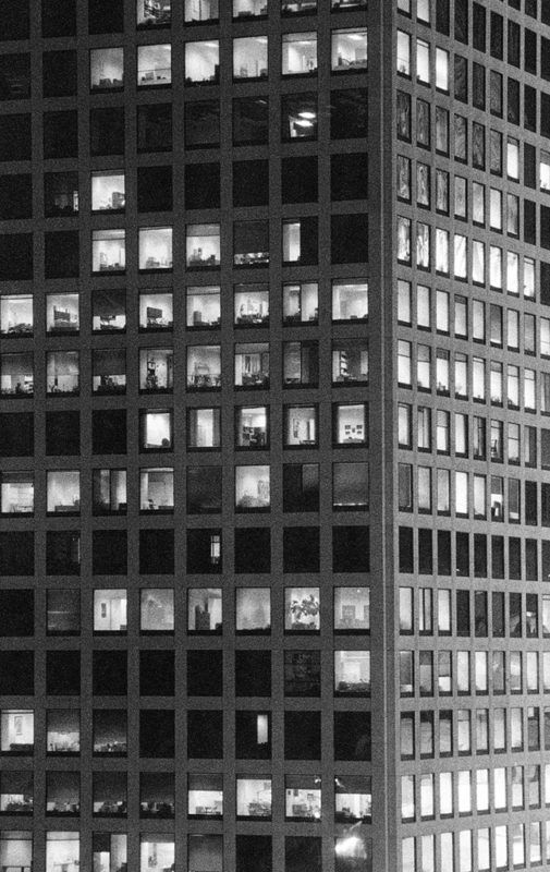 Chicago architecture at night Windows