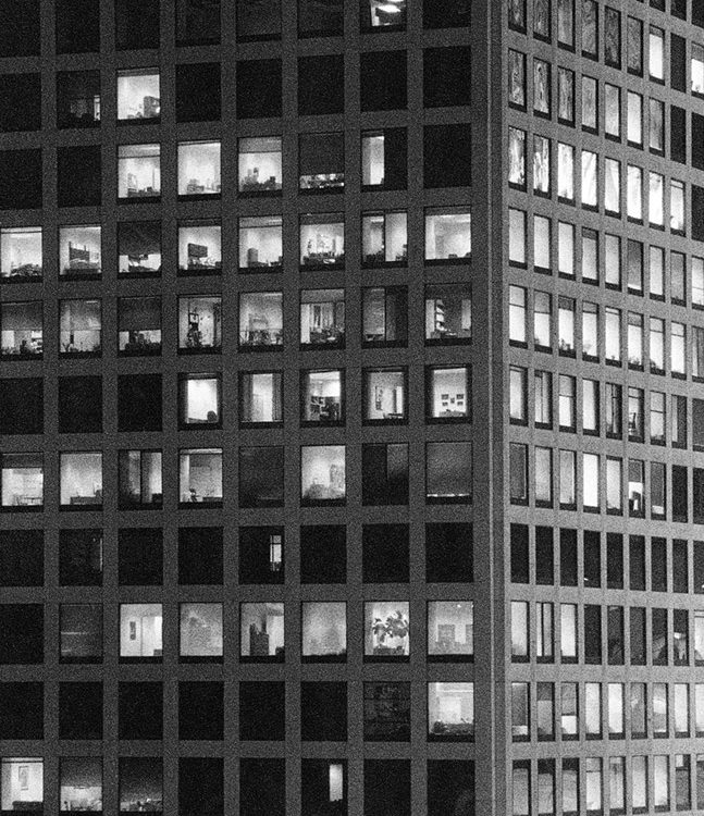 Chicago architecture at night Windows